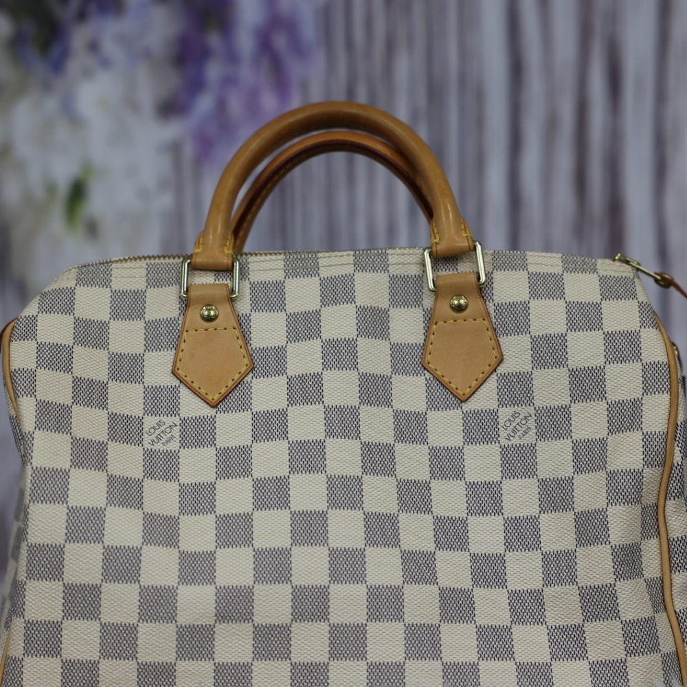 Louis Vuitton Azur Speedy 30 with lock and key